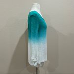 Z by Zobha Teal Ombre Lightweight Long Sleeve Top Size Small Green Photo 5