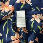 Counterparts  Medium Floral Print Blouse Navy Short Sleeve Spring Summer Top Photo 6