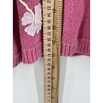 CJ Banks Cardigan Sweater Woman's 2X‎ Plus Hand Embroidered Vintage 3D Flower Pink Size XXL Photo 6