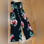 No Boundaries  Black Floral Wide Leg Pants Photo 1