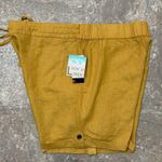 Per Se  Mustard Yellow Linen Shorts Size XL Photo 3