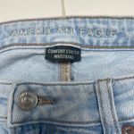 American Eagle Womens 12 Short Destroyed Distressed Jeans Light Wash Stretch Photo 4