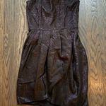 Alice + Olivia Black Sparkly Strapless Mini Dress Photo 3