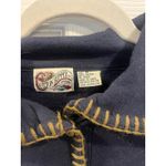 Cotton supply co vintage navy long sleeved fleece elbow patch Size M Photo 1