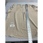 Womans Anyally Flowy Blouse 3 XL Nude V Neck Short Cap Sleeves Tan Size 3X Photo 6