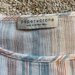 Paper Crane Flowy Cropped Shirt Photo 3