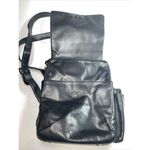 Perlina PERILINA BLACK LEATHER‎ BACKPACK  9x11x3" Photo 2