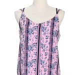 Pink Rose  Dress Large Dusty Pink Floral Spaghetti Strap Lined New Photo 1