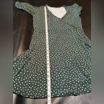 41 Hawthorn Dark Green with Polka Dots Midi Dress size Large White Photo 10