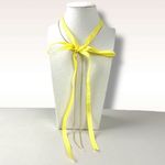 Free People Sitting Pretty Bow Choker Necklace in Yellow Gingham Picnic Spring Photo 4