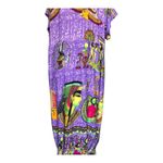 Egyptian Print Caftan Dress Purple Boho Maxi Lounge Wear Women's Size 4 Photo 9