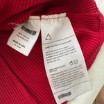Reformation  Red Ribbed Halter Back Guava Crop Top Sexy Y2K Style Photo 5