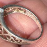 Signed Pear Cut Crown Tiara Design size 7 Silver Photo 10