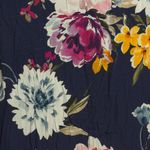 Yumi Kim  OOTD Dress Navy Floral Print Drop Waist - Approx. S (see meas.) FLAW Photo 3