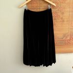 Ann Taylor Y2K Velvet Silk Chocolate Brown Midi Trumpet Skirt Photo 4