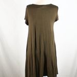 Poetry NWT Olive Green Mini T Shirt Dress Comfortable Casual Simplistic Minimalis Photo 4