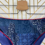 Faherty Reversible Baja Bikini Bottom in Japanese Floral Blue Red Size US Large Photo 1