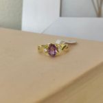 Boutique NWT Gold Amethyst Oval Cut Ring “Brigitta” Light Purple Promise Engagement Jewelry Photo 5