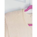 Maje  Academia Silk Wool Asymmetrical Zip Sweater Small Cream Preppy Old Money Photo 5