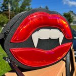 Mad Engine Lip Fang Glampire Crossbody Bag Vampire Lips NWT Red Photo 2