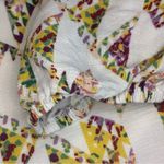 Miss Me  Women’s White Floral Boho Blouse with Crochet Accents Like New Large Photo 7