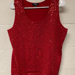 Elementz  Petite Women’s Red Sequin Sleeveless Tank Top Size XLP Photo 0