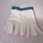 Sandro  Light Pink Mini Skirt with Blue Trim Photo 4