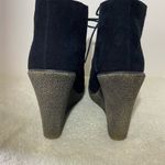 Kelsi Dagger  black suede wedge booties. Photo 3