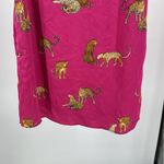 eesome Pink fuschia Mini Dress leopards cheetah Vibrant short balloon sleeve Photo 6