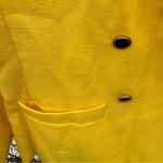 Vintage 90s Sheridan Square Yellow Black Rough Woven Women's Blazer Size 14 Photo 3