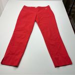 Tory Burch Coral Pink Slim Trouser Ankle Pant Womens Size 6 Side Zipper Preppy Photo 0