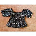 Celebrity Pink  Floral Off Shoulder Top XL Puff Sleeve Cotton Photo 6