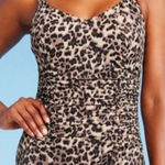 Aqua Green  Plus Size One Piece Cheetah Print Bathing Suit Photo 0