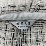 Angels & Castles Tweed Blazer Jacket Plaid Bouclé Wool Polyester Blend Medium Black Photo 9