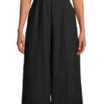 Lea & Viola Saks Off 5th 100% Cotton Solid Ruffle Jumpsuit Side Slip Pockets S Photo 0