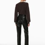 Wilfred Aritzia  The Melina Black Faux Leather Pants Size 6 Photo 1