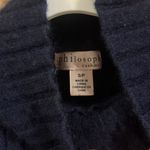 Philosophy  Cashmere Ribbed Navy Mock Neck Sleeveless‎ Sweater Small Photo 4