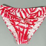 Carmen Marc Valvo Pink White ‘Campari’ Palm Leaf Floral Tie-Front Luxury Designer Bikini Swimsuit Bathing Suit Swim Bottoms Swimwear Size S 🌴 Photo 0