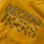 Gildan Mizzou Tigers Yellow Sweater bedazzled size small Photo 6