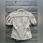 Free People  Tiny Floral Bouquets Puff Sleeve Button Down Shirt Photo 5