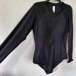 Sea Level Sz 12 Black Essentials Long Sleeve Multifit One Piece Swim Suit Zip Up Photo 2