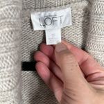 Loft  Women's Wool Blend Long Tie Cardigan Crotchet Detail Size X-small Cream Photo 2