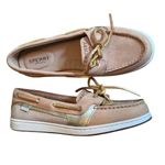 Sperry Top Sider AngelFish Boat shoe 7 gold glitter traditional classic preppy Photo 4