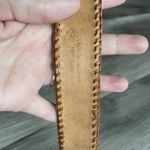 vintage HAND CRAFTED native american leather belt HANDMADE guatamala Small Photo 2