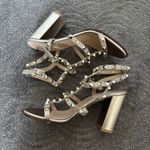 Valentino Garavani Rockstud Caged 90mm Block Heel Sandals Silver Leather Size 39 Photo 10