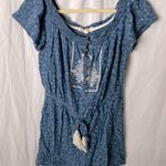 Rewind : Denim Blue Floral Romper- M Photo 13