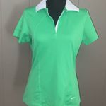 Fit Dry Shirt Women’s Size M Green Polo Shirt Golf Tennis Open Collar NIKE Photo 0