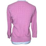 Merona Women's Rose Pink V-neck 3/4 Sleeve Pointelle Cardigan Sweater Plus XL Photo 3