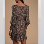 Lulus Rock It Out Brown Black Leopard Animal Print Babydoll Dress Size XL Photo 3
