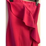 Likely  Monetta Strapless Ruffle Mini Dress Hot Barbie Pink Semi Formal EUC 6 Photo 4